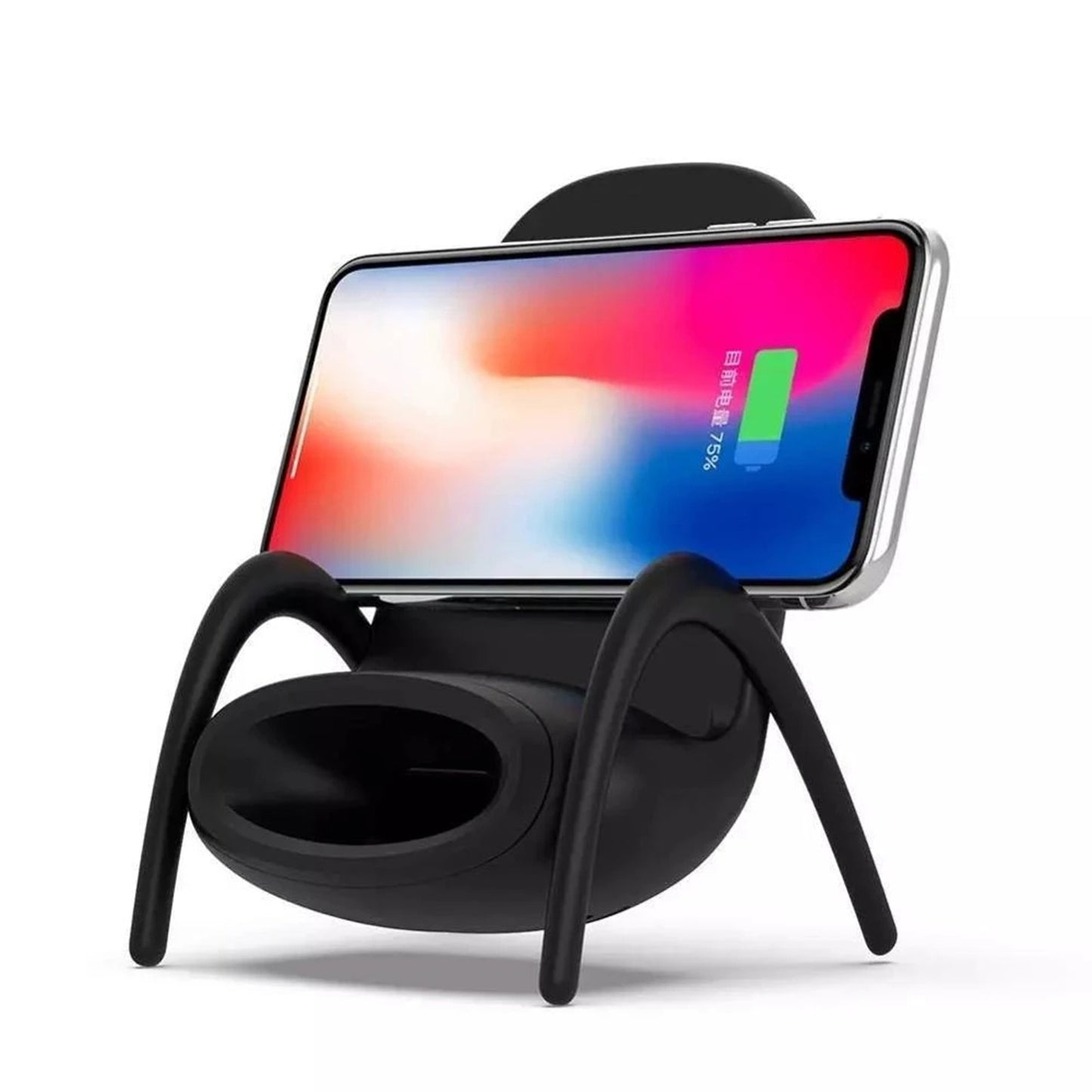 Portable Mini Chair Wireless Charger & Phone Stand with Speaker